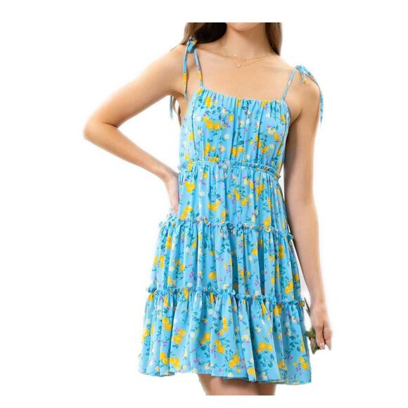 Blu Pepper | Blue & Yellow Rosie Dress | Women’s Large - Picture 1 of 4